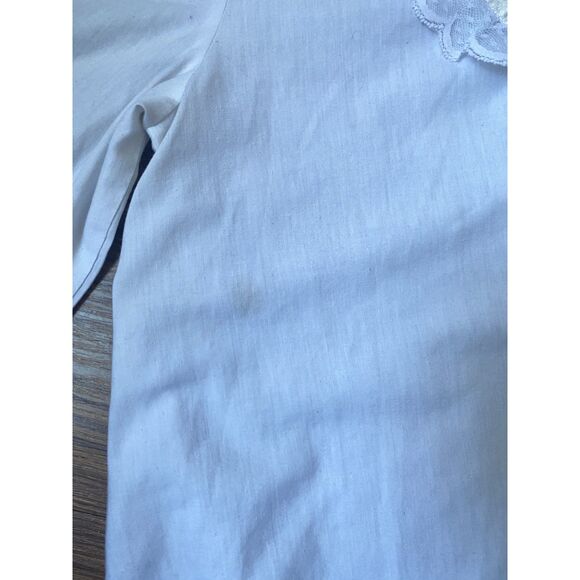 Vintage White Cottage Core Button Down Size 14 - Picture 8 of 8